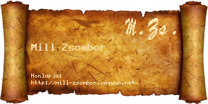 Mill Zsombor névjegykártya